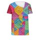 thumbnail image 4 of Top de Verano de las Mujeres, Cuello en V Moda Casual de Manga Corta Blusa, Primavera Y Verano Ligero Top, 4 of 9