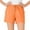 #0044-Orange, variant on Favoffer Women Plus Size Casual Shorts Elastic Waist Tie Accent Soft Stretchy Relaxed Athletic Short Bottoms in Extended Sizes for Active