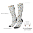 thumbnail image 4 of Xecao Cute Rabbit Hold Carrot Print Compression Socks for Both Men And Women for Running, Travel, Flight, Nurse, 4 of 6