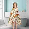 thumbnail image 6 of Colorful Mushroom Botanical Beige Pattern Hooded Bath Towel，50"x30" for Ages 3 To 12 Kids, Quick Dry Lightweight Soft Microfiber Hood Beach Towel Cover Up for Kids, 6 of 7