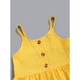 thumbnail image 5 of 3 Months Newborn Baby Girls Clothes 6 Months Infant Baby Girls Summer 2PCS Outfits Suspender Ruffle Top Sunflower Print Shorts Set Yellow, 5 of 7