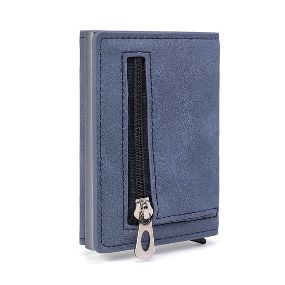 RFID Metal Credit Card Case Card Holder Business Men and Women Portable Card Holder Multi-functional Seven Character Trolley Small Wallet