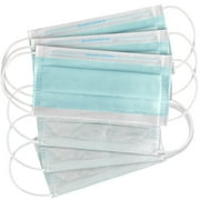 HALYARD Single-Use, Disposable Earloop Medical Mask, Designed For Short-Term Wear, Pleat-Style with Earloops, Blue, 47080 (Box of 50)