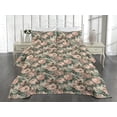 thumbnail image 2 of Ambesonne Flowers Vintage Quilted Coverlet 2 Pcs, Soft Colors Floral, Twin Size, Blush Cadet Blue Cream, 2 of 4