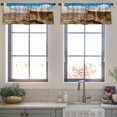 thumbnail image 3 of LALILO Kitchen Curtain Valance With Jaipur City Scape And Lake Rod Pocket Window Curtain 52"x 18" Set of 2, 3 of 5