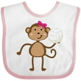 thumbnail image 3 of Inktastic Cute Volleyball Girl Monkey Girls Baby Bib, 3 of 4