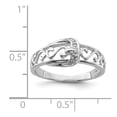 thumbnail image 4 of Sterling Silver Rhodium Plated Diamond Buckle Ring, 4 of 6