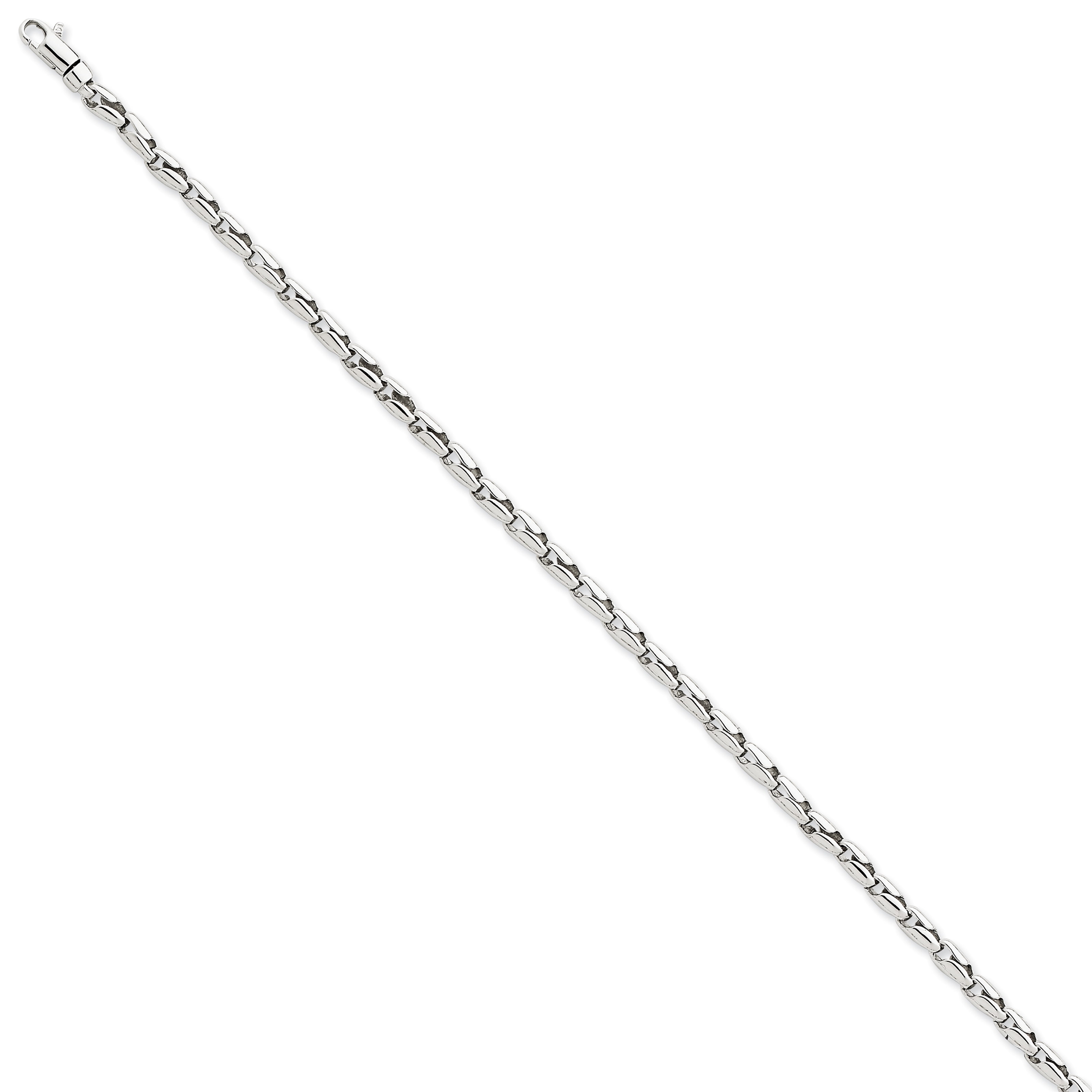 14K White Gold 3mm Fancy Link Chain - Walmart.com