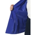 thumbnail image 5 of DARING DIVA Women's Plus Button Down Notched Lapel Office Jackets Blazer Royal Blue 4X, 5 of 6