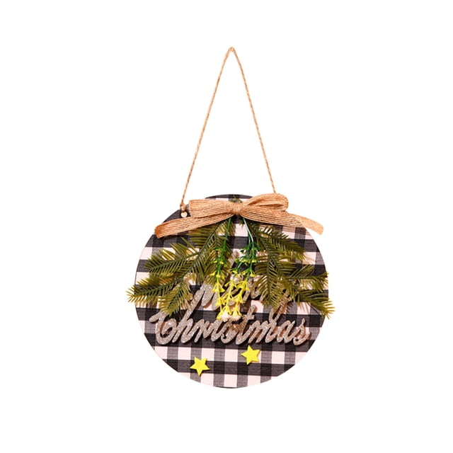Xihbxyly Liquidación de Ropa de Mujer Aplique Colgante de Madera para Decoración Navideña, Placa de Madera para Puerta, Colgador de Puerta