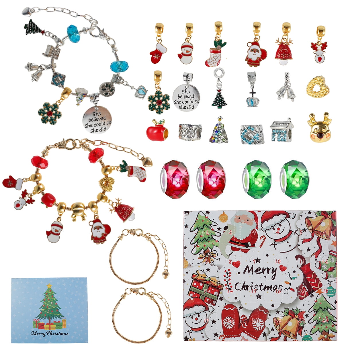 Retrok Christmas Countdown Advent Calendar 24PCs DIY Christmas Calendar retrok-christmas-countdown-advent-calendar-24pcs-diy-christmas-calendar