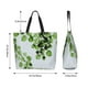 thumbnail image 5 of Balery Watercolor Green Leaves Bolsa Tote Estilo Estético con Cremalleras, Bolsa de Hombro, Bolsa de Compras Grande y Plegable, 5 of 8
