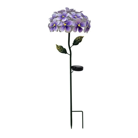 

LED Solar Light Hydrangea Flower Lawn Stakes Lamp Outdoor Decor (Purple)