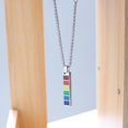 thumbnail image 3 of Collar con colgante de arcoíris unisex, lesbiana, LGBT, cadena, joyería de boda, regalo nuevo Color acero, 3 of 9