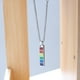 thumbnail image 1 of Acero inoxidable Bar/perro etiqueta colgante collar, iris lesbianas joyería , Color acero Fernando collares de mujer, 1 of 8