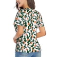 thumbnail image 3 of Fuzoiu Cactuses Print Women's Classic V-Neck T-Shirt, Short Sleeve V Neck Tees for Casual Everyday Wear,Casual Fit Tee,Summer Fashion Tops-3X-Large, 3 of 5