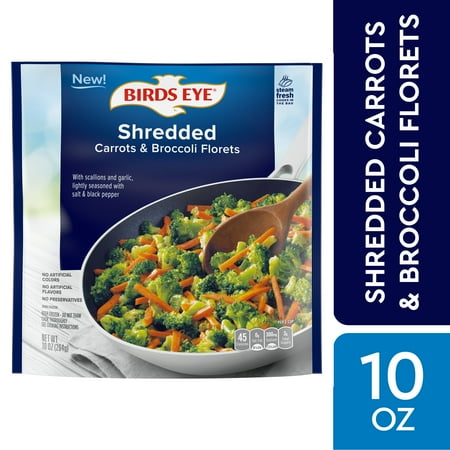 Birds Eye Shredded Carrots & Broccoli Florets, Frozen Vegetables, 10 OZ