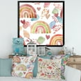 thumbnail image 3 of Designart 'Multicolored Rainbows Hearts and Clouds' Children's Art Framed Art Print, 3 of 4