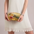 thumbnail image 6 of BZSMCE Makeup and Cosmetic Bag Women Simple Pineapple Peaches with Water Splash Pattern Square Cosmetic Bag, 6 of 6
