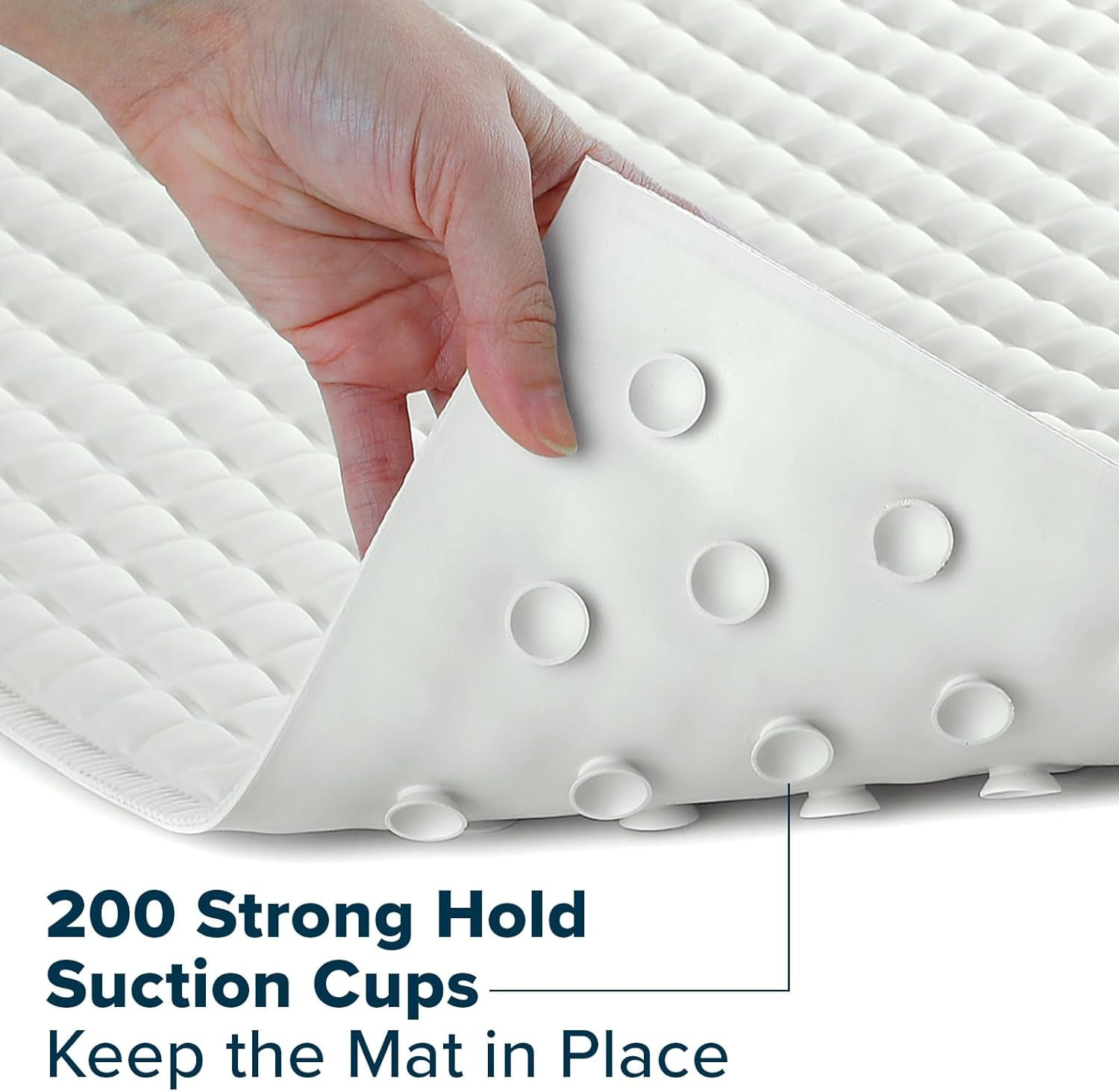 SlipX Solutions Foot Friendly Pillow Top Plus Safety Bath Mat, 15 x 27