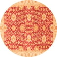 thumbnail image 1 of Ahgly Company Indoor Round Oriental Orange Traditional Area Rugs, 5' Round, 1 of 4