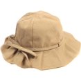thumbnail image 5 of CoCopeaunts Cotton Bucket Hats for Women Bow Belt Summer Anti-UV Charming Ruffled Brim Vacation Travel Packable Girl Basin Hat, 5 of 8