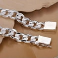 thumbnail image 6 of QQTDFG 925 Silver Men's Women Italian 10MM Link Chain Bangle Bracelet Bridal Jewelry-Heart-silver, 6 of 6