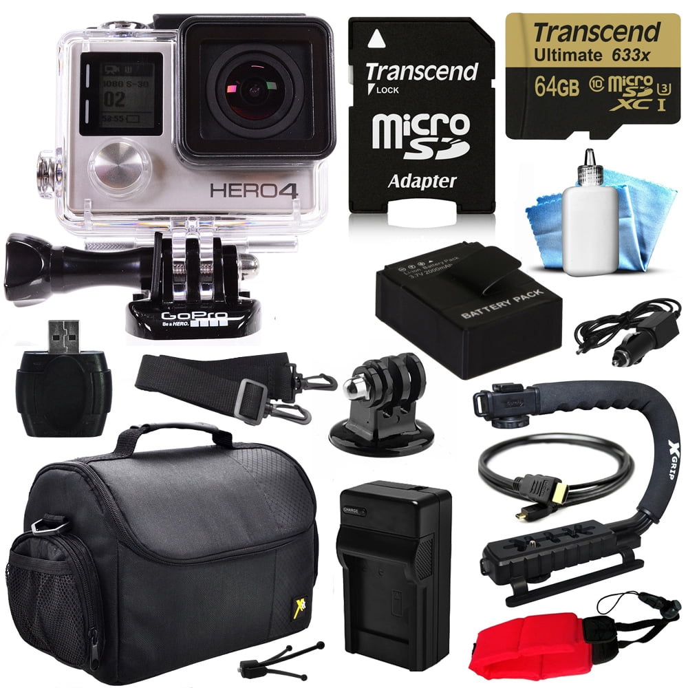 Gopro Hero 4 Hero4 Black Edition 4k Action Camera Camcorder With 64gb Must Have Accessories Kit With Microsd Card Battery Charger Large Case Grip Hdmi Card Reader Cleaning Care Kit Walmart Gopro Hero 4 Hero4 Black Edition 4k Action Camera Camcorder With 64gb Must Have Accessories Kit With Microsd Card Battery Charger Large Case Grip Hdmi Card Reader Cleaning Care Kit Walmart