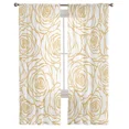 thumbnail image 4 of Flower Rose Golden Sheer Curtain for Bedroom Tulle Voile Curtain for Kitchen Living Room r Window Treatment, 4 of 7