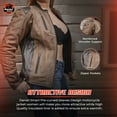 thumbnail image 3 of Daniel Smart XS to 5XL Women Leather Jacket Cowhide Women Motorcycle Jacket with Vintage Brown Design, 3 of 7