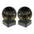 thumbnail image 3 of Led Rounded Glass Stand (Santa On A Sleigh) (Black) - Set of 2, 3 of 4