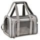 thumbnail image 1 of Transportadores para perros y gatos grandes de hasta 25 libras, transportador para perros grandes de lados suaves, transportador de viaje plegable para cachorros, grande, gris, 1 of 4