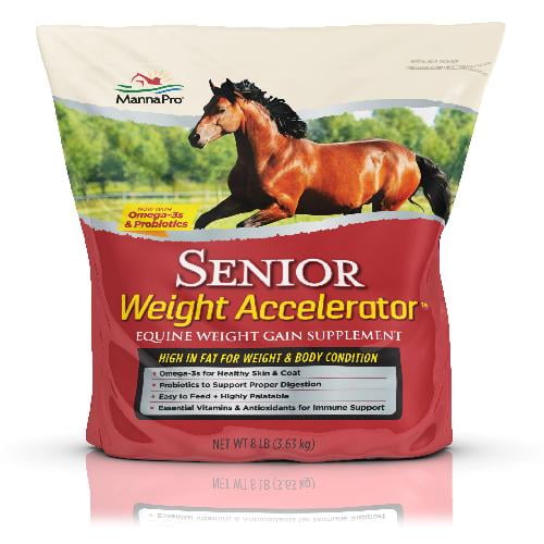 Manna Pro Senior Weight Accelerator Horse Weight Gain , 8 lbs