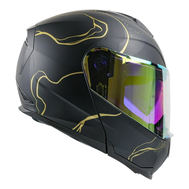 Casco Roda Revenge Pro Negro Mate Golden Thread Abatible Svs negro L Bodega Aurrera en linea