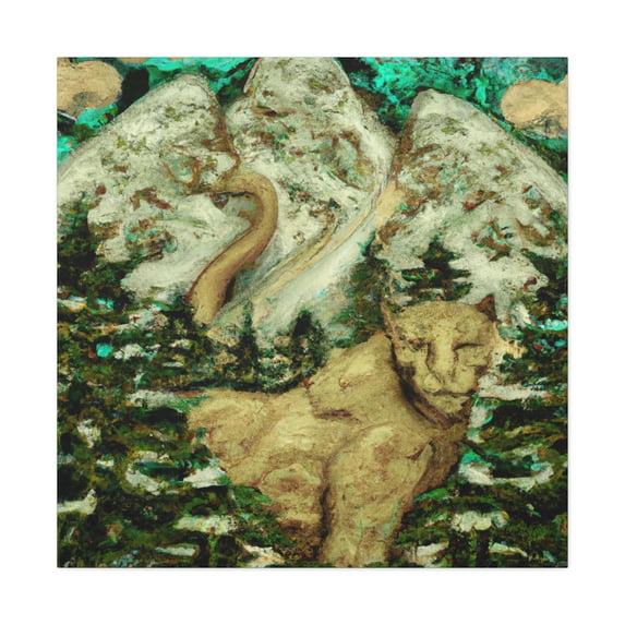 Puma in Baroque Style - Canvas