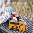 thumbnail image 6 of Emergency Weather Radio - AM/FM/NOAA Hand Crank Radio , 2000mAh Portable Solar Power Bank, Multi-Function Flashlight & SOS Alarm for Outdoor Indoor Emergencies (Green), 6 of 7