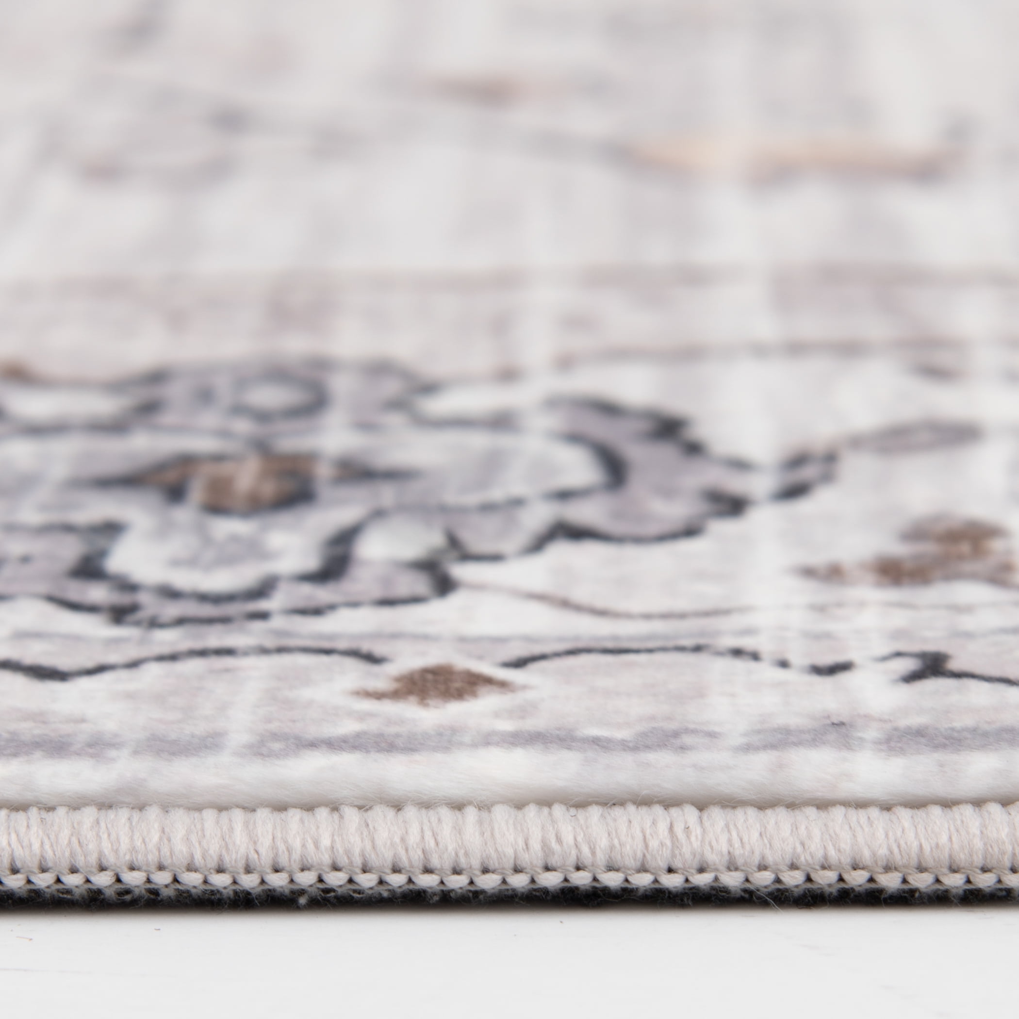 Better Homes & Gardens Persian Blooms Ivory Faux Fur Indoor Runner Rug, 2'x7'