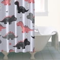 thumbnail image 4 of Cartoon Dinosaurs Flowers Pattern Shower Curtain 36"x72" ,Bathroom Decorative Shower Curtains Set with 12 Hooks,Modern Waterproof Washable Shower Curtain, 4 of 6