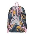 thumbnail image 3 of Hawaiian Print Backpack, Tropical Floral School Bag with Jungle Leaves Pattern, Exotic Summer Beach Design, Vibrant Hibiscus Aesthetic, 3 of 5