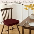 thumbnail image 2 of Chair Cushions for Dining Chairs 6 Pack, D-Shaped Kitchen Chair Cushions with Ties Set of 6, 2.5" Thick Seat Cushions for Dining Room/Kitchen Chairs, 17" x 16", Burgundy, 2 of 15