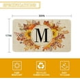 thumbnail image 3 of Fall Monogram Letter M Door Mat 30 X 17 Inch Family Last Name Initial Welcome Doormat Indoor Outdoor Entrance Floor Rug Non Slip Fall Autumn Thanksgiving Decor Rubber Mats, 3 of 6