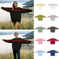 thumbnail image 7 of Aihuaihua I Love You This Much Sweatshirt Unisex, Letter Across Sleeves Sweatshirt Crew Neck Pullover Oversized Tops for Couples Family Hug Shirt Gifts for Women, 7 of 7