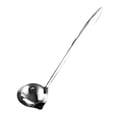 thumbnail image 1 of Cucharón separador de aceite, cuchara para sopa, filtro de grasa de acero inoxidable con pico, separador de grasa, colador de aceite, cuchara filtrante para cocinar en la cocina, 1 of 7