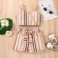 thumbnail image 2 of Sngxgn Girls 2 Piece Outfits Cute Crop Top Cargo Pants Trendy Clothing Sets(,120), 2 of 6