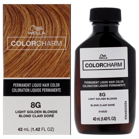 Color Charm Permanent Liquid Hair Color - 8G Light Golden Blonde by Wella for Unisex - 1.42 oz Hair Color