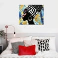 thumbnail image 5 of Nawypu African American Wall Arts for Living Room Black Girl Women Canvas Wall Art Abstract Modern Indian Women Wall Decor Pop Gold Earrings Necklace Print Painting Poster for Bathroom Bedroom, 5 of 6