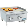 thumbnail image 2 of 24 in. Natural Gas 2-Burner Griddle with 60,000 BTU in Stainless-Steel (KM-GG2-24M), 2 of 11