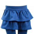 thumbnail image 3 of Little Girls' Pantskirt Kids Skirted Cotton Leggings Ankle Length Pants, 3 of 7