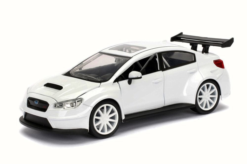 Mr. Little Nobody's Subaru WRX STI Fast & Furious F8 Fate of Furious, Glossy White - Jada 98296 - 1/24 Scale Diecast Model Toy Car