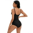thumbnail image 4 of Unique Bargains Women's Tummy Control Cami Adjustable Straps Shapewear Bodysuits XS Black, 4 of 6